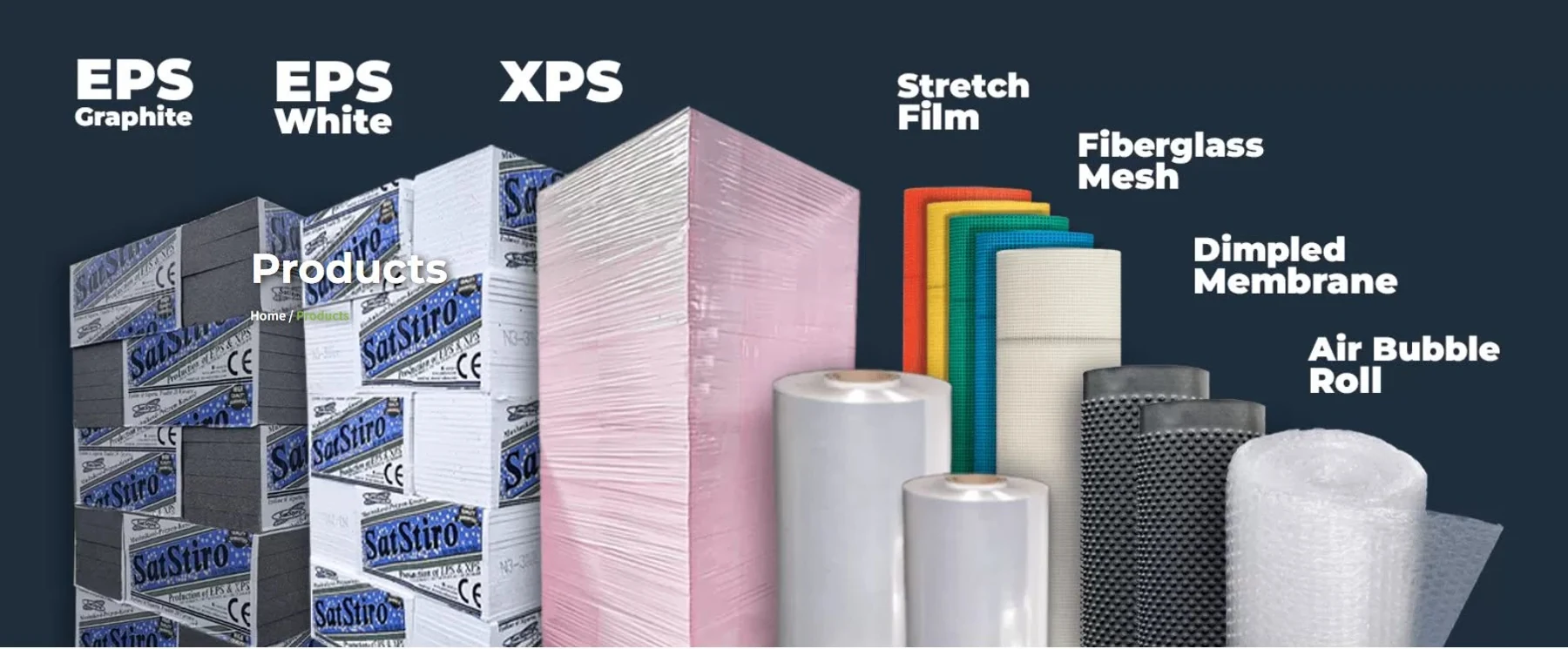 SatStyro product range
